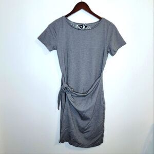 Club Monaco Gray Twansia Wrap Dress Tie Front Size Small